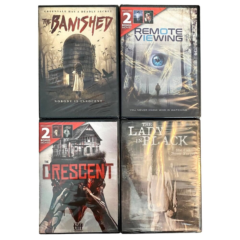 Horror DVD Movie Lot NR Lady in Black The Crescent The Banished Remote Viewing
